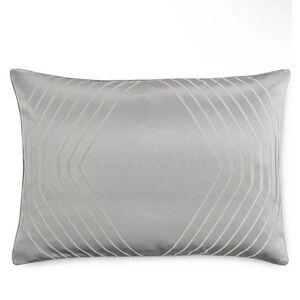 Hotel Collection Keystone Shimmery Silky 2 Pillow Shams Platinum Silver